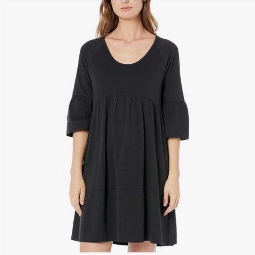 Pact Willow Black Organic Cotton Dress Medium